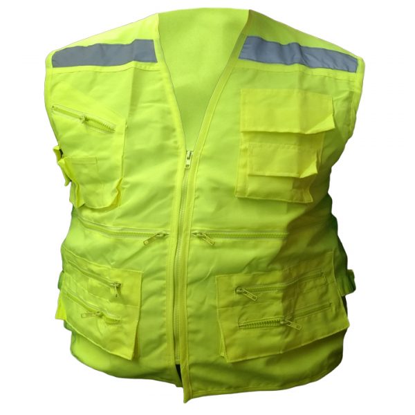 CHALECO GEOLOGO POPLIN AMARILLO FLUOR