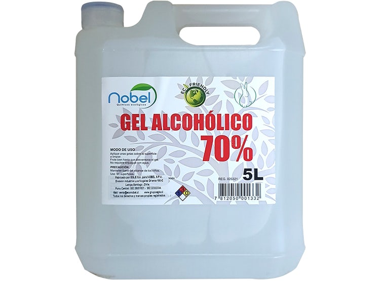 GEL ALCOHÓLICO PARA LIMPIEZA INDUSTRIAL BIDÓN DE 5 LITROS 